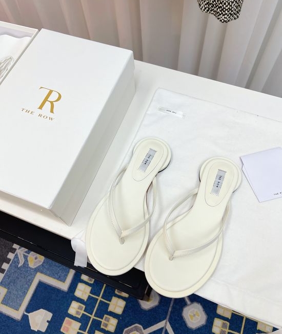 The Row Premium Leather Thong Slippers Premium Comfort Casual Wear
