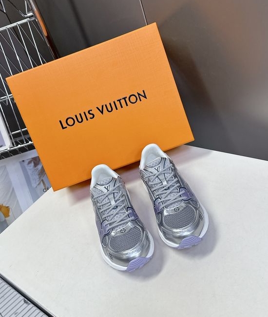 Louis Vuitton LV Couple s Tech Fabric Running Shoes with Classic Design