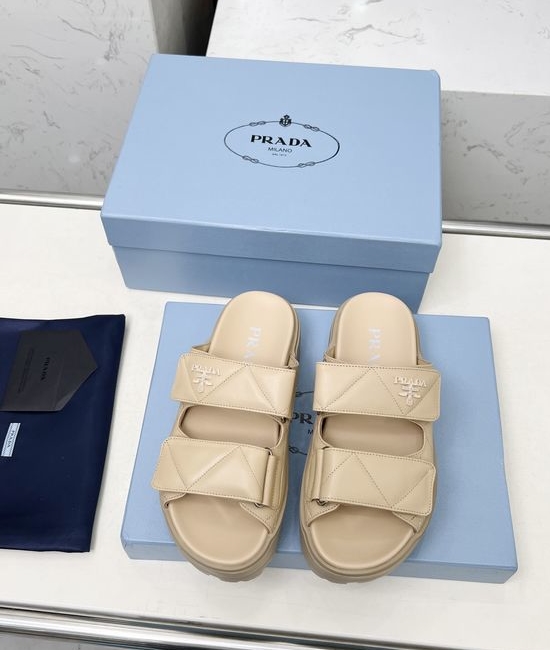 Prada Adjustable Leather Comfortable Non-slip Summer Sandals
