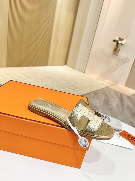 Hermes Crocodile Embossed Cowhide Leather Sole Durable Shoes
