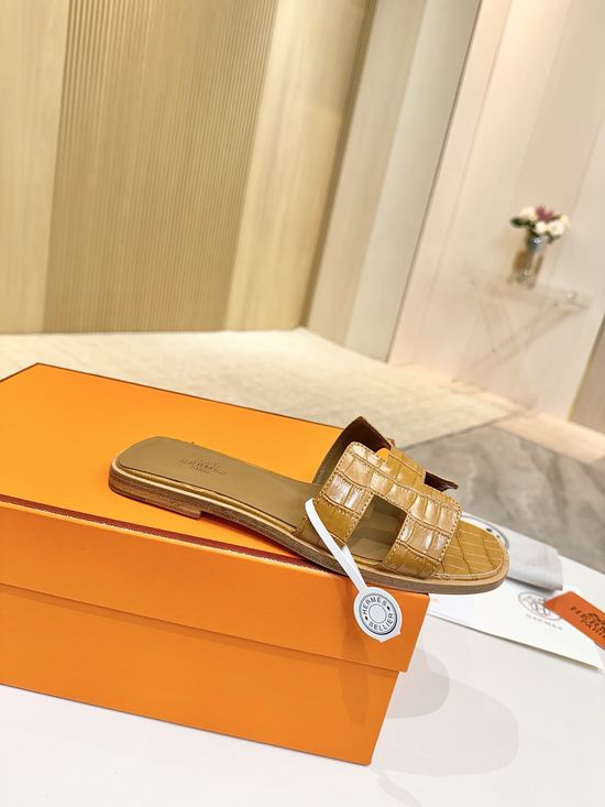 Hermes Crocodile Embossed Cowhide Leather Sole Durable Shoes