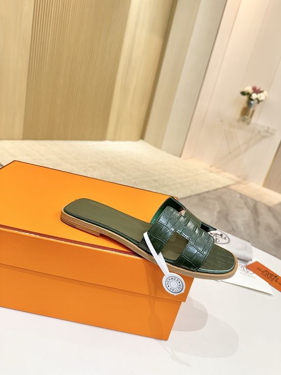 Hermes Crocodile Embossed Cowhide Leather Sole Durable Shoes