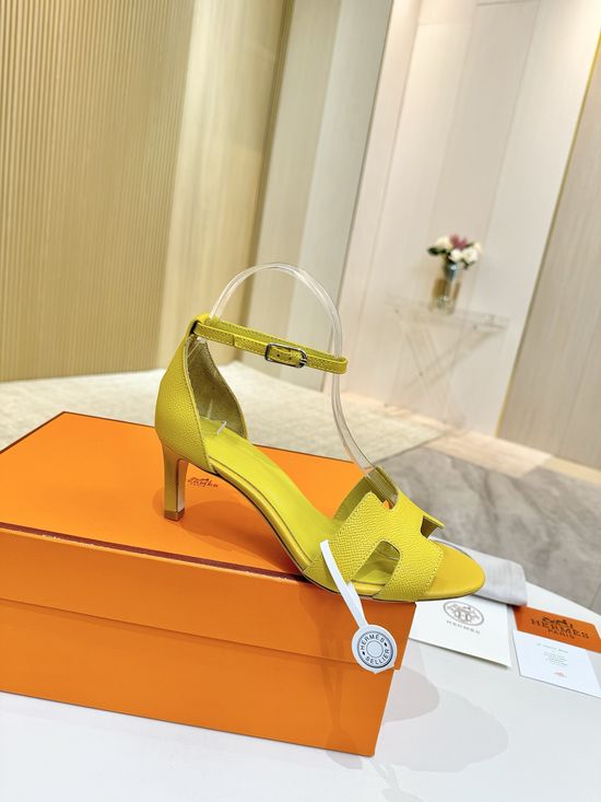 Hermes Premium Leather Pumps with Genuine Leather Sole