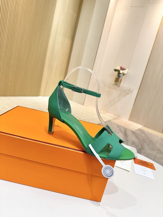 Hermes Premium Leather Pumps with Genuine Leather Sole
