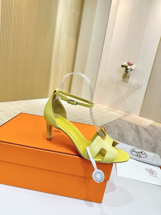 Hermes Premium Leather Pumps with Genuine Leather Sole