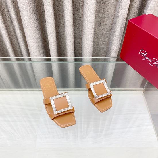 Roger Viver Leather Buckle Open Toe Sandals