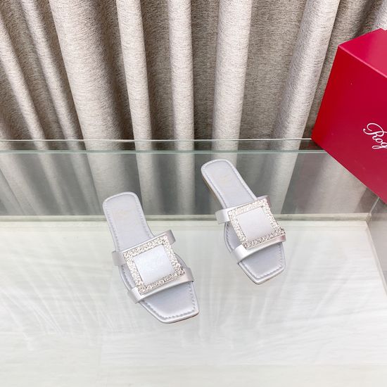 Roger Viver Leather Buckle Open Toe Sandals