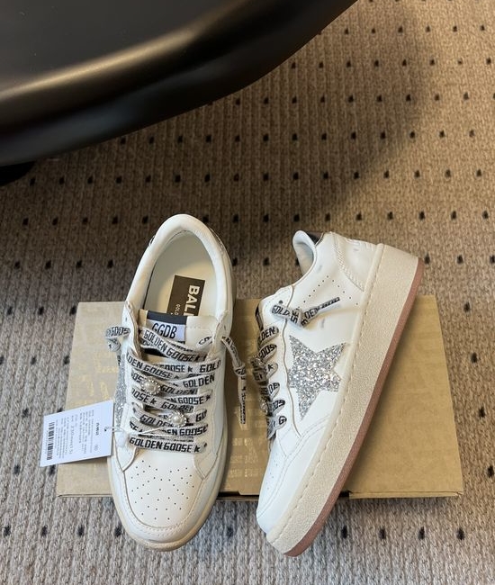 Golden Goose GGDB Vintage Distressed Leather Platform Casual Sneakers