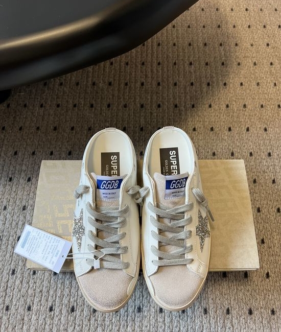 Golden Goose GGDB Distressed Cowhide Mule Sneakers With Silver Star