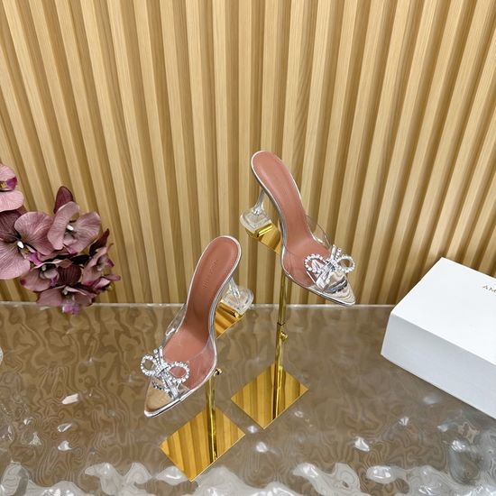 Jimmy Choo PVC Upper Cinderella Heel Sheepskin Lining Leather Sole