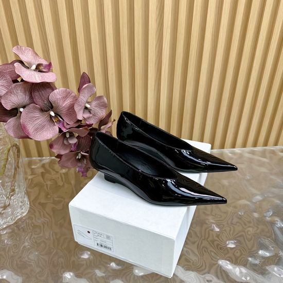 The Row Pointed Toe Wedge Slide Sandals Cow Leather