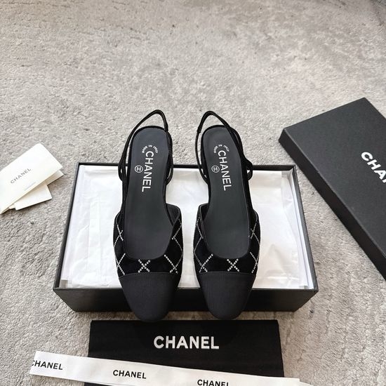 Chanel Rhinestone Decorated Satin Premium Comfortable Sandals