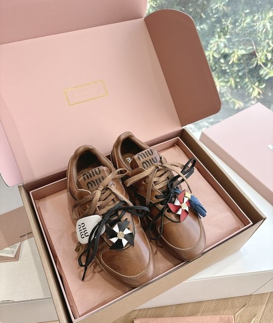 Miu Miu Color Block Mesh Casual Sneakers With Rubber Sole