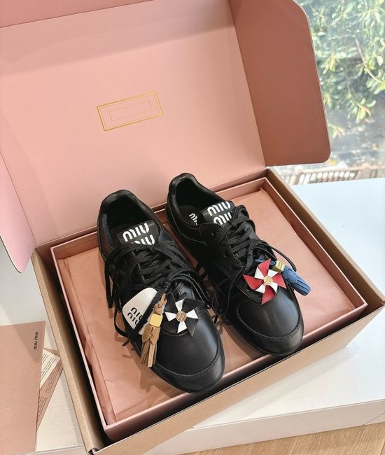 Miu Miu Color Block Mesh Casual Sneakers With Rubber Sole