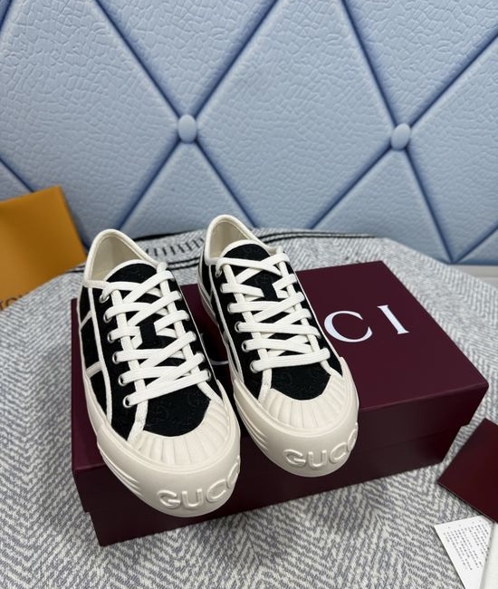 Gucci Color Block Canvas Casual Low Top Skate Sneakers