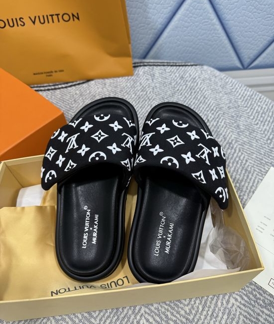 Louis Vuitton LV Embossed Adjustable Strap Non-slip Casual Slides