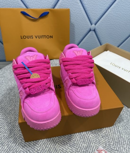 Louis Vuitton LV Premium Leather Sneakers with Breathable Mesh Lining
