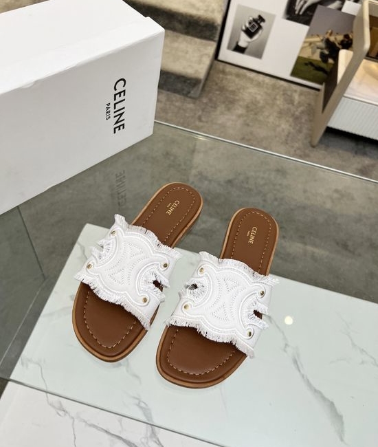 Celine Embroidery Casual Slide Slippers