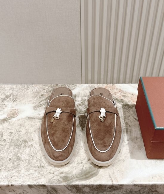 Loro Piana Soft Cozy Slip On Mules with Non Slip Flexible Sole