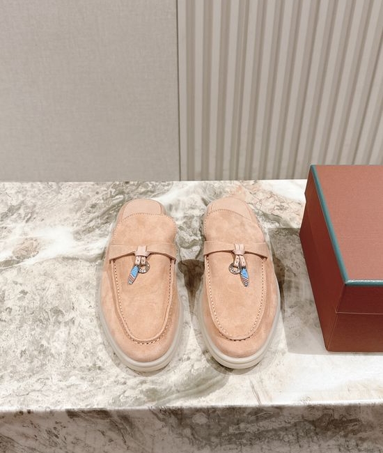 Loro Piana Soft Cozy Slip On Mules with Non Slip Flexible Sole