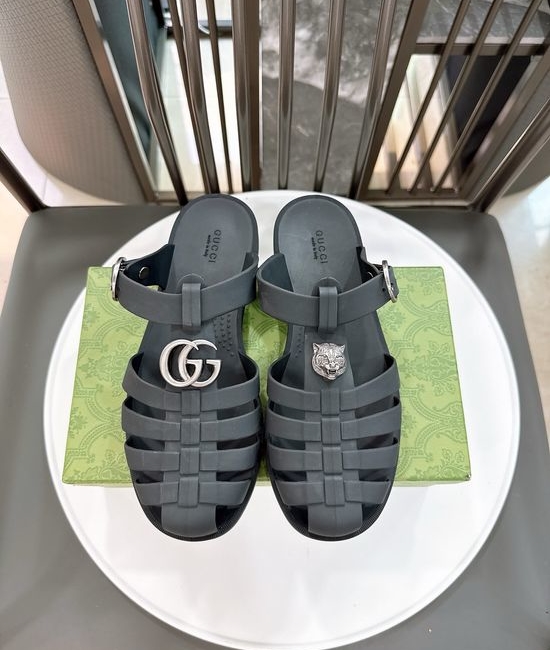Gucci Half-open Translucent TPU Jelly Sandals Fine Workmanship