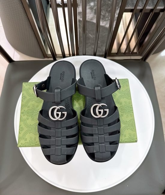 Gucci Half-open Translucent TPU Jelly Sandals Fine Workmanship