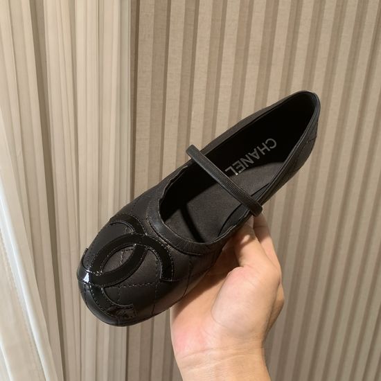 Chanel Classic Bow Decor Soft Leather Ballet Flats