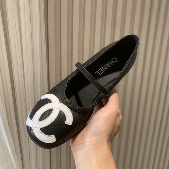 Chanel Classic Bow Decor Soft Leather Ballet Flats
