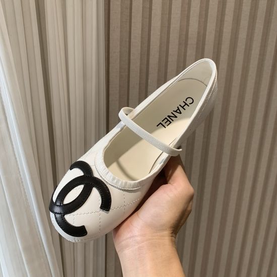 Chanel Classic Bow Decor Soft Leather Ballet Flats