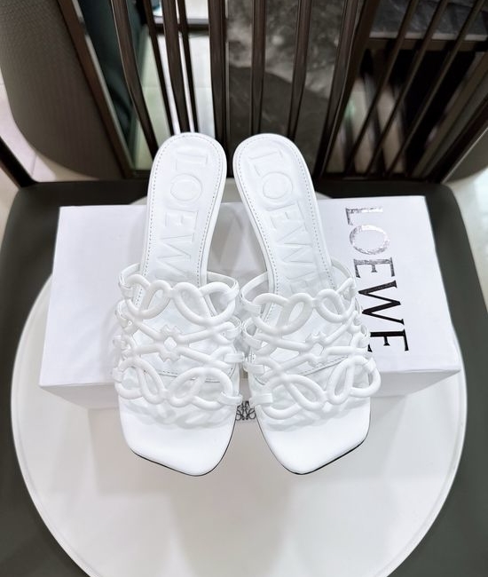Loewe Genuine Leather Sole Elegant Casual Slides