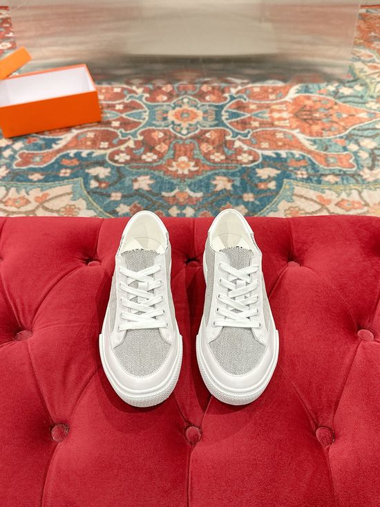 Hermes Premium Leather Casual Shoes with Elegant Buckle Soft Sole Footwear