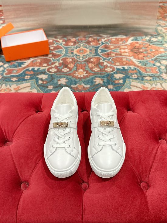 Hermes Classic Buckle Casual Shoes with Premium Leather