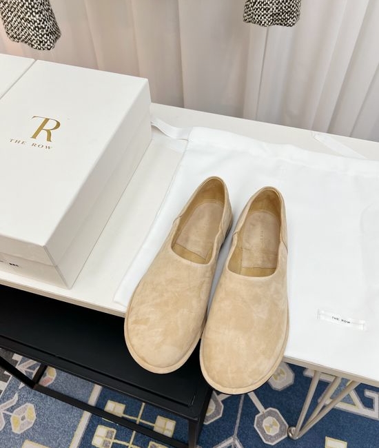 The Row Vintage Soft Leather Non Slip Comfort Loafer Shoes
