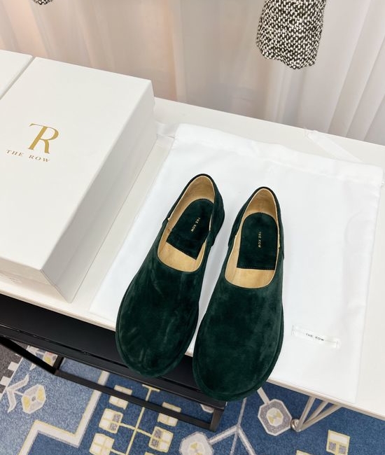 The Row Vintage Soft Leather Non Slip Comfort Loafer Shoes