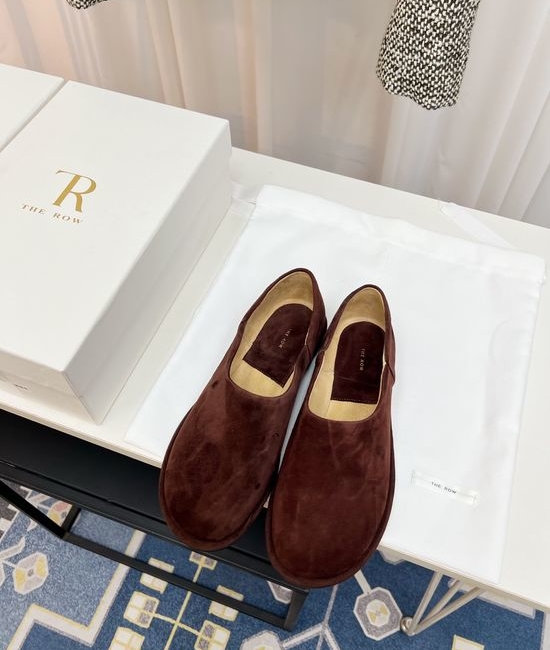 The Row Vintage Soft Leather Non Slip Comfort Loafer Shoes