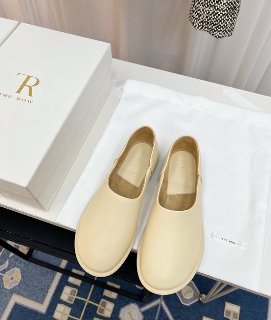 The Row Vintage Soft Leather Non Slip Comfort Loafer Shoes