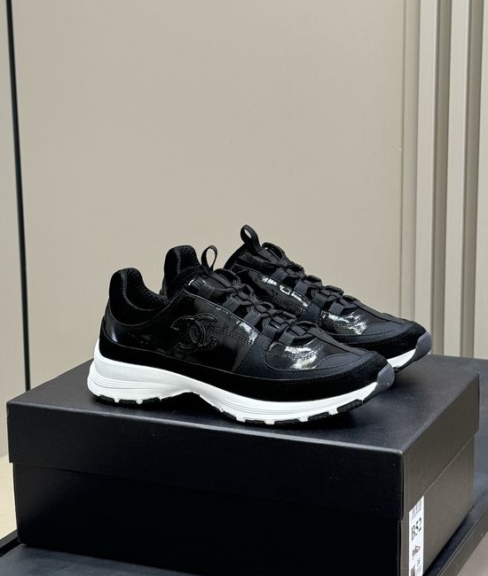 Chanel Premium Leather Platform Casual Fashion Sneakers