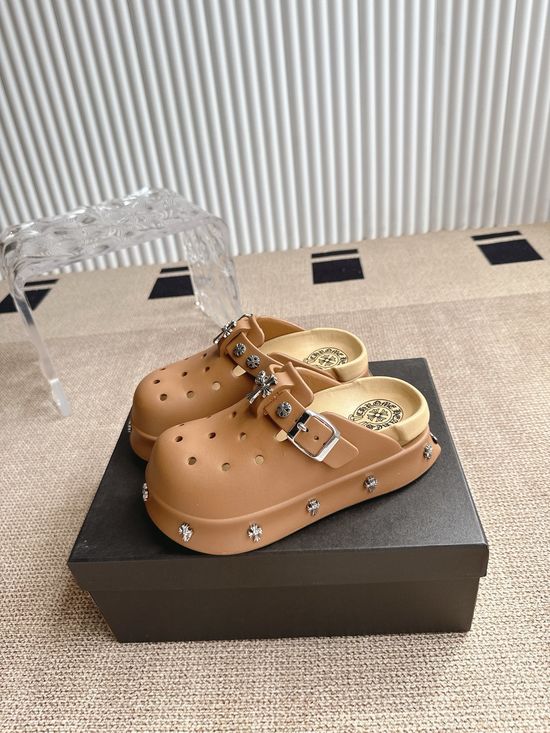 Chrome Hearts Non-slip Thick Soled Platform Clog Slippers