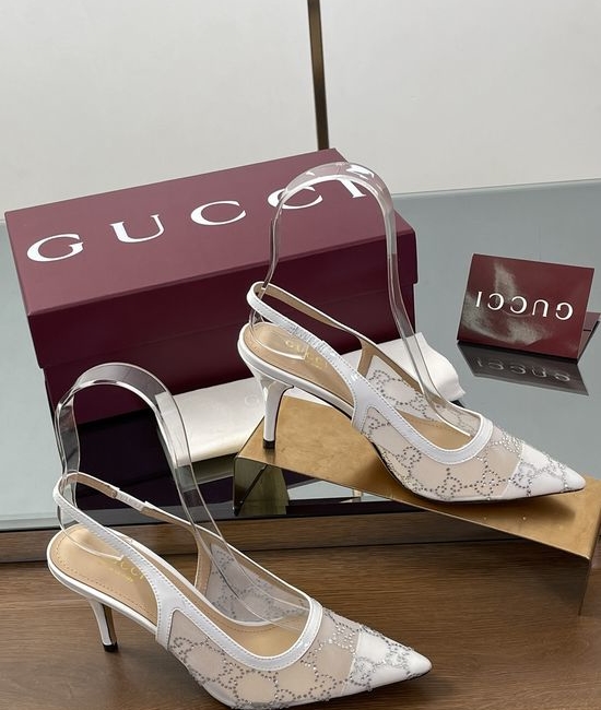Gucci Rhinestone Embellished Stiletto Heel Dress Sandals