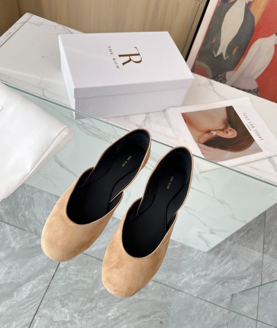 The Row Vintage Style Leather Mules Soft Comfortable Slip On Shoes