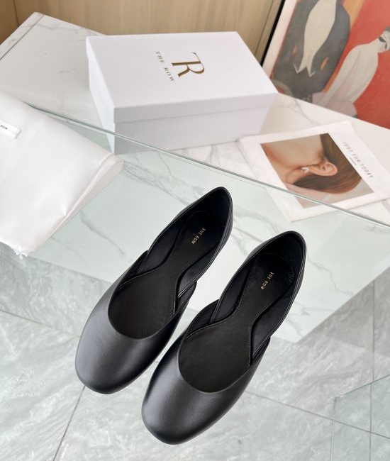 The Row Vintage Style Leather Mules Soft Comfortable Slip On Shoes