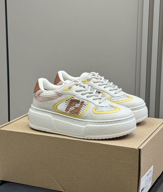 Fendi Breathable Mesh Casual Sneakers With Height Boost