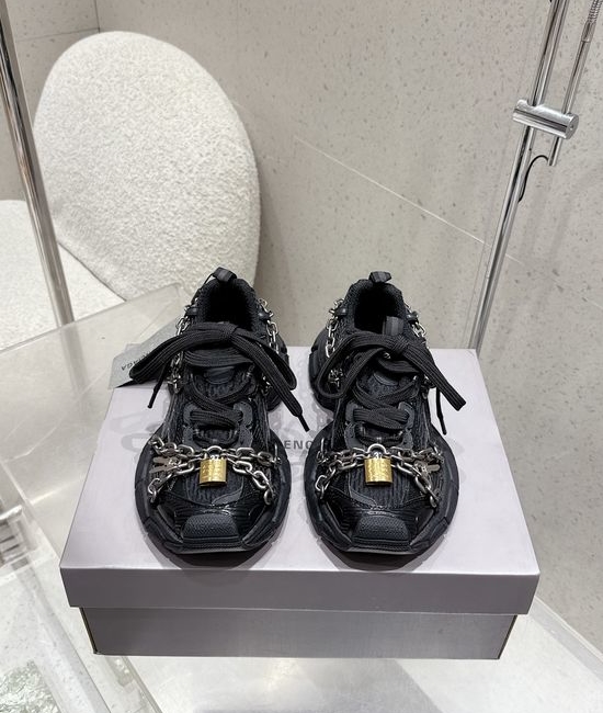 Balenciaga Chain Decor Breathable Lightweight Casual Sneakers