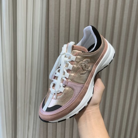 Chanel Classic Casual Leather Sneakers With Non-slip Sole