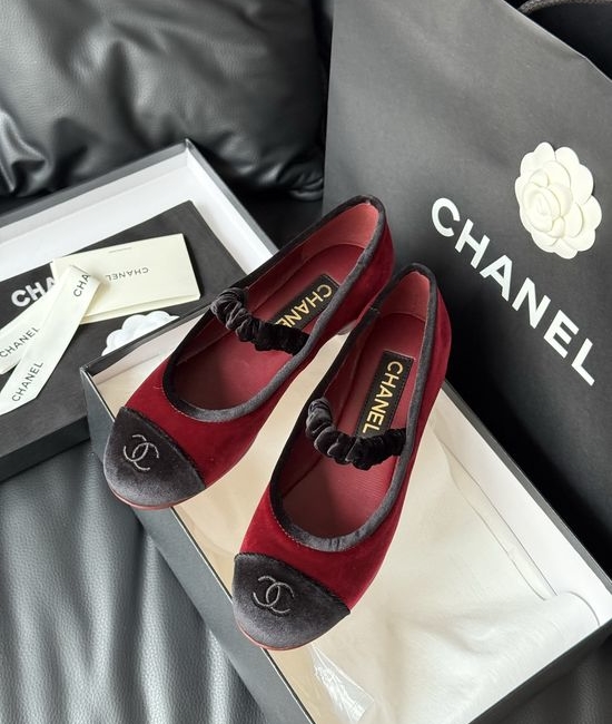 Chanel Elegant Velvet Mary Jane Shoes Soft Lining Sole