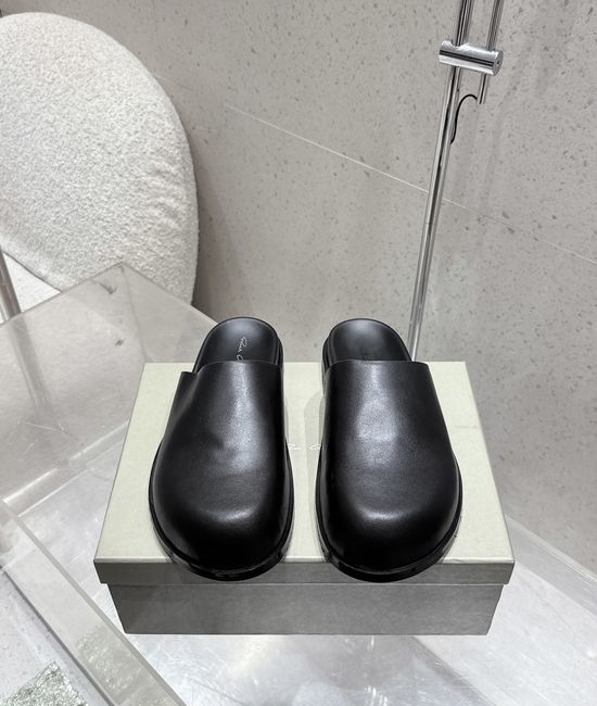 Rick Owens Closed Toe Slip-on Mules Clogs Durable Non-slip Sole