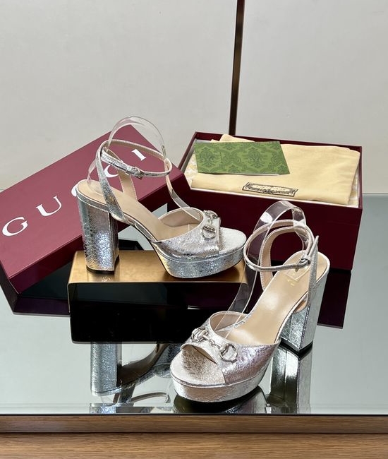 Gucci Horsebit Buckle Platform High Heel Open Toe Sandals