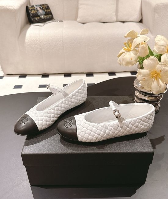 Chanel Genuine Leather Mary Jane Flats Elegant Stylish Daily Shoes
