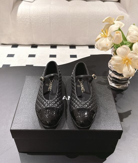 Chanel Genuine Leather Mary Jane Flats Elegant Stylish Daily Shoes