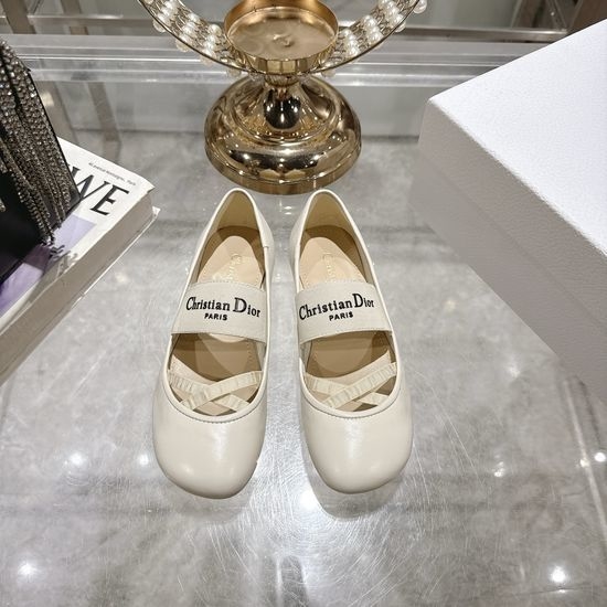 Christian Dior CD Elegant Leather Flats Comfortable Non-slip Casual Shoes